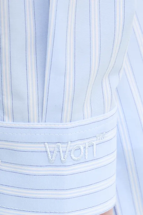 Βαμβακερό πουκάμισο Won Hundred 3489.14268 μπλε