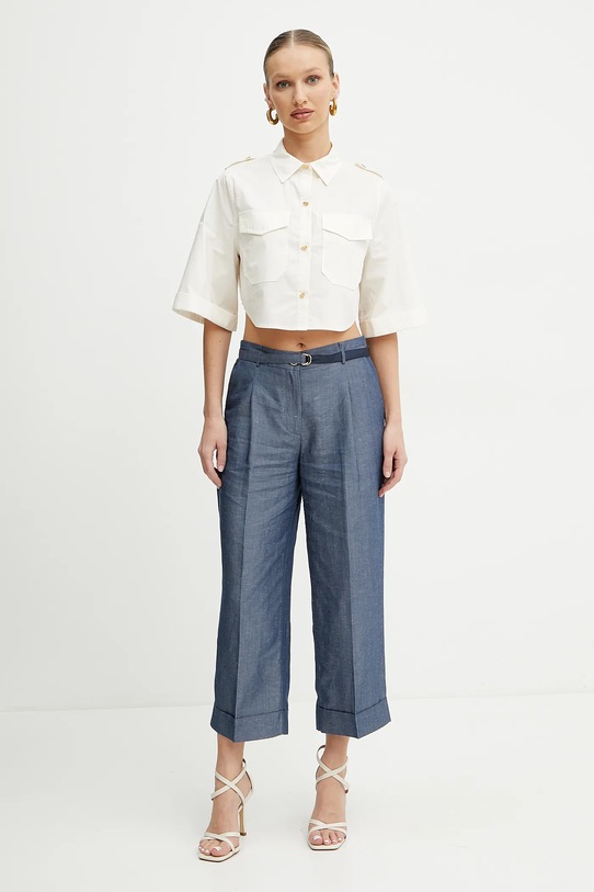 Bavlnená košeľa Marciano by Guess PAT 5GGH27.7315A béžová SS25