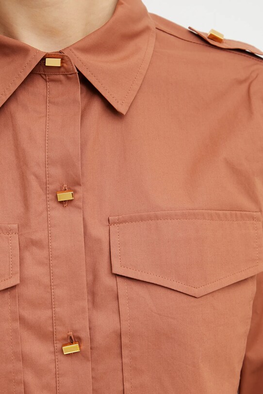 Памучна риза Marciano Guess PAT 5GGH27.7315A кафяв