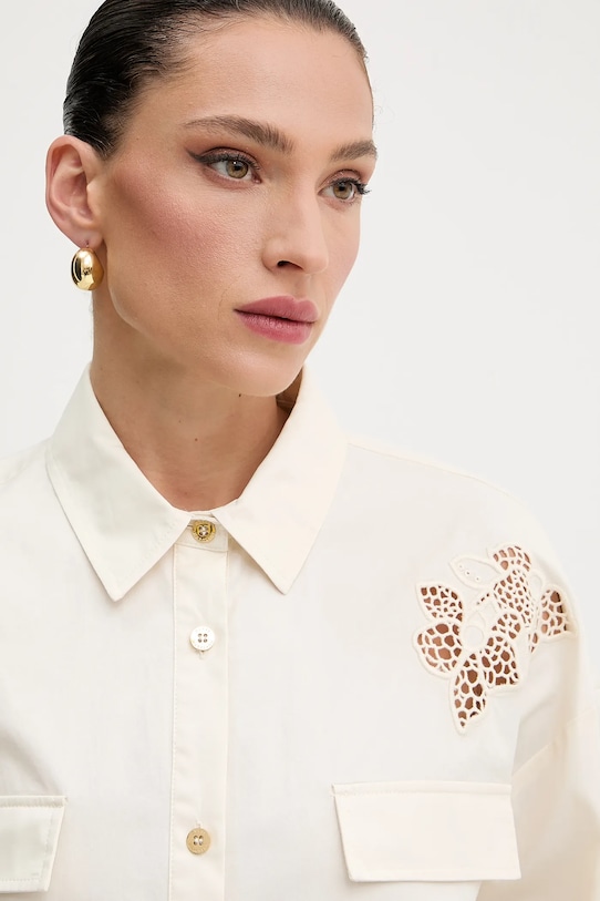 Marciano Guess cămașă din bumbac BROOKE bej 5GGH41.7313A