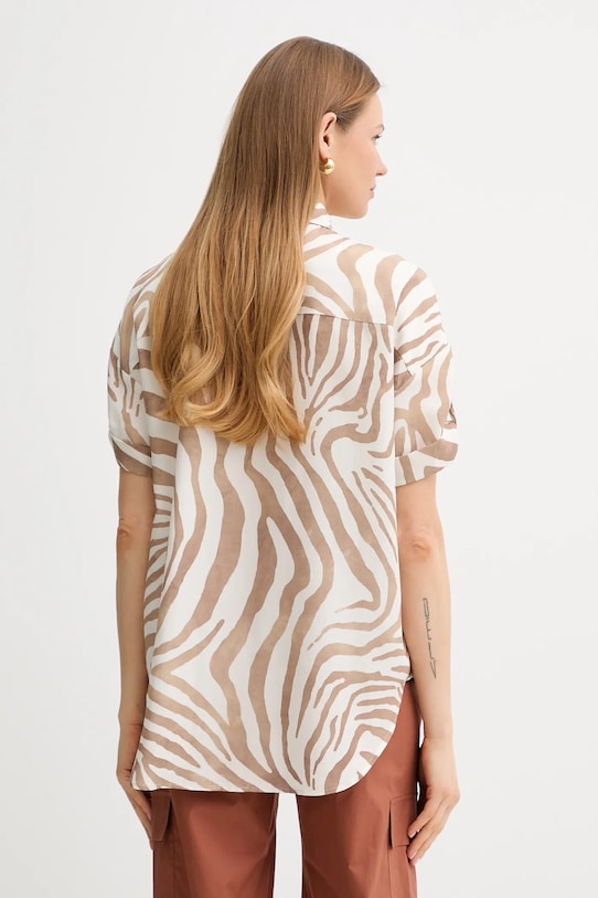 Odzież Marciano by Guess koszula z domieszką lnu ROSIE 5GGH26.7314A beżowy