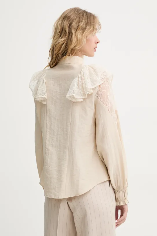 Ruházat Bruuns Bazaar lenvászon ing BBW4380 bézs