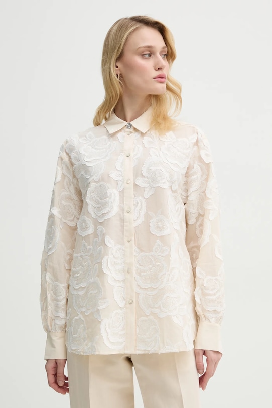 Bruuns Bazaar koszula klasyczny beżowy BBW4538