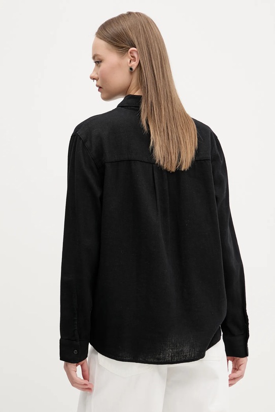 Odzież Abercrombie & Fitch koszula lniana KI140.5554.900 czarny