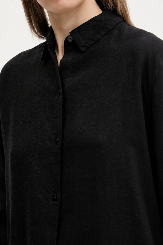 Abercrombie & Fitch koszula lniana KI140.5554.900 czarny