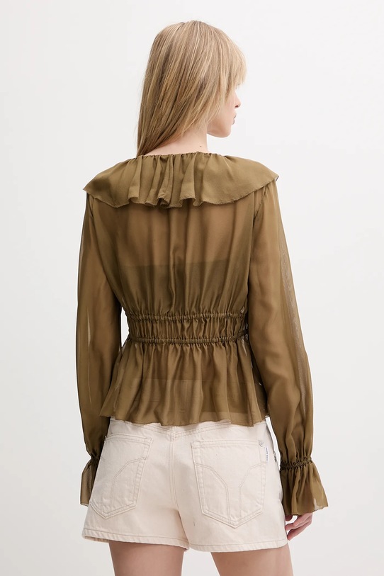 Îmbrăcăminte Miss Sixty bluză de mătase 6S2XJ10000 verde