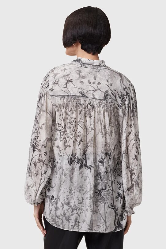 Одяг Сорочка з домішкою шовку AllSaints EDDIE W044PC сірий