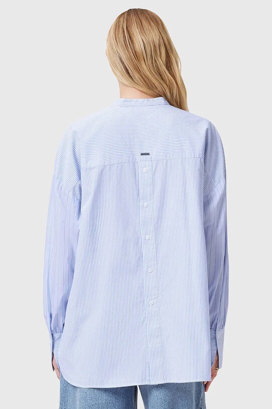 AllSaints camasa din bumbac ANA albastru W047PC