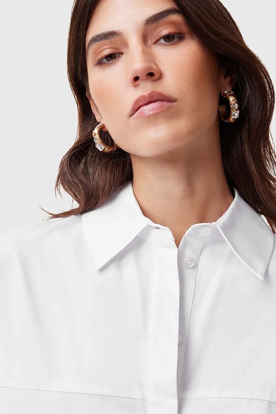 Бавовняна сорочка AllSaints TORIA W087PC білий SS25