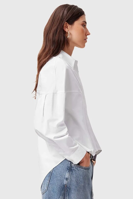 Бавовняна сорочка AllSaints TORIA W087PC білий