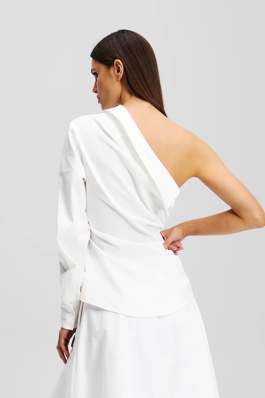 Karl Lagerfeld koszula bawełniana A2W11005 biały SS25