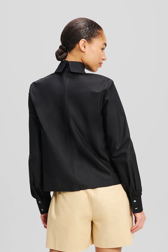 Karl Lagerfeld koszula bawełniana A2W11004 czarny SS25