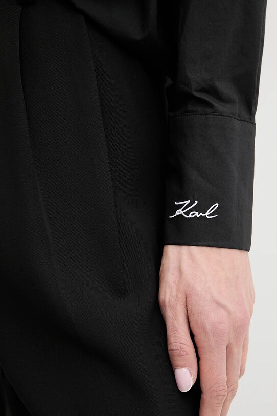 Хлопковая рубашка Karl Lagerfeld A2W11011 чёрный