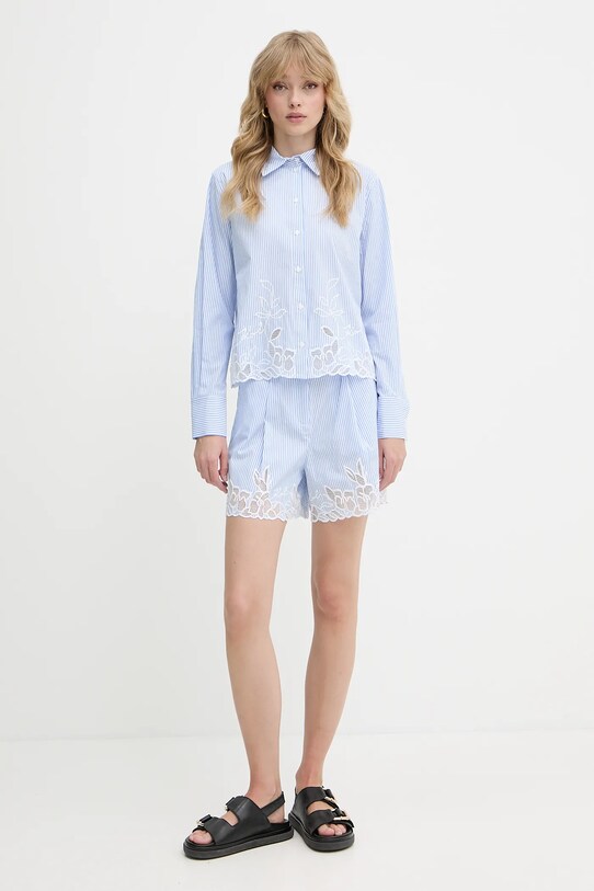 Karl Lagerfeld koszula bawełniana A2W11028 niebieski SS25