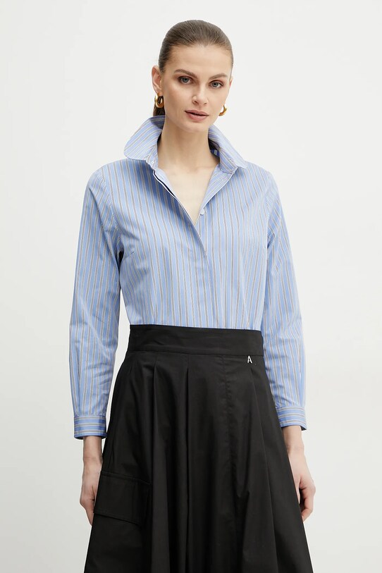 Patou camasa din bumbac cu modele albastru BL0390190