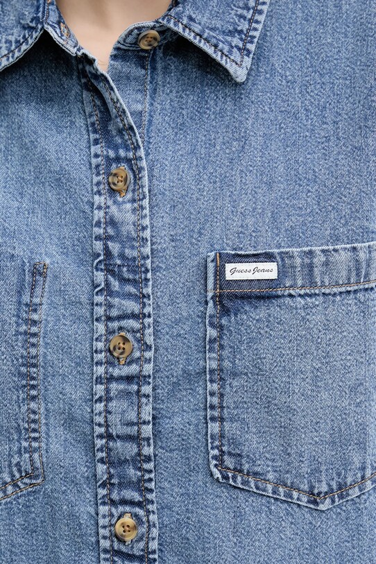 Guess Jeans koszula jeansowa W5GH0F.D5M81 niebieski