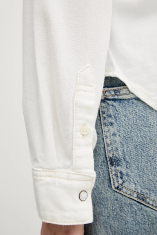 Guess Jeans cămașă jeans W5GH35.D5NW1 alb