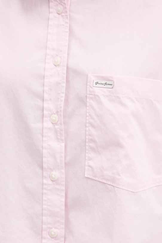 Bavlněná košile Guess Jeans W5GH98.WH7P1 růžová