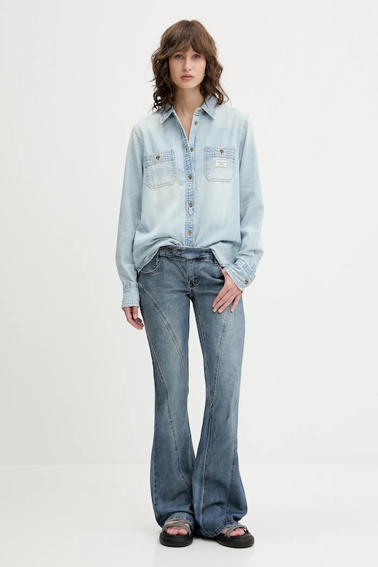 Guess Jeans koszula jeansowa W5RH37.D5M83 niebieski SS25