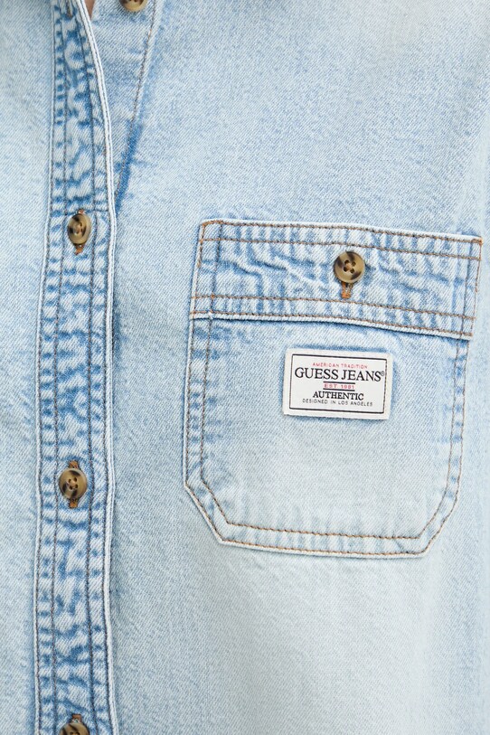 Rifľová košeľa Guess Jeans W5RH37.D5M83 modrá