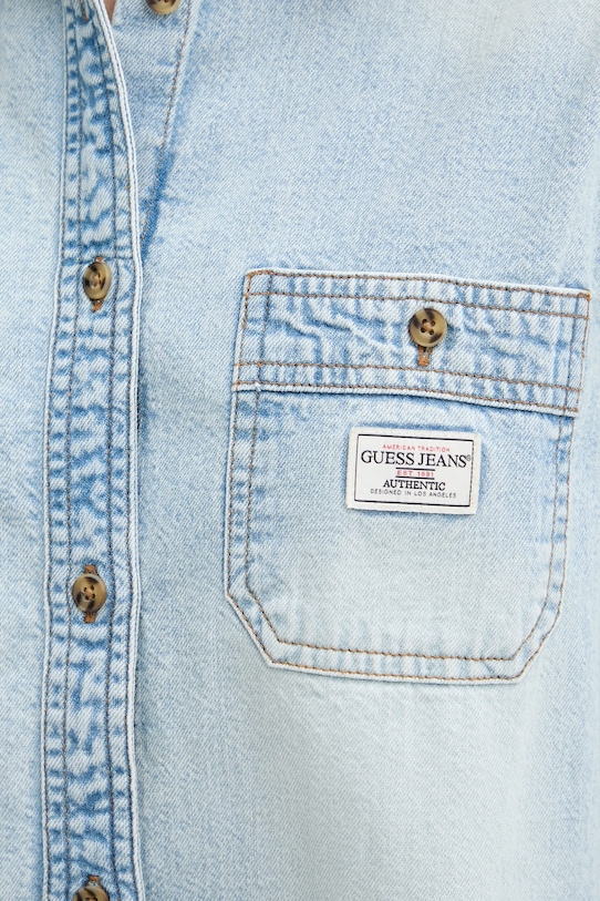 Guess Jeans koszula jeansowa W5RH37.D5M83 niebieski