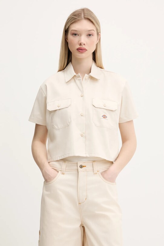 Dickies camicia corta beige DKDFS573F901