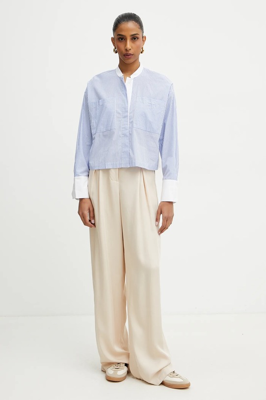 Bavlnená košeľa MAX&Co. 2516111043200 modrá SS25