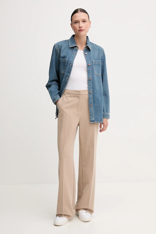 Džínová košile United Colors of Benetton 5WDMDQ0C5 modrá SS25