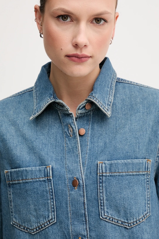 Džínová košile United Colors of Benetton modrá 5WDMDQ0C5