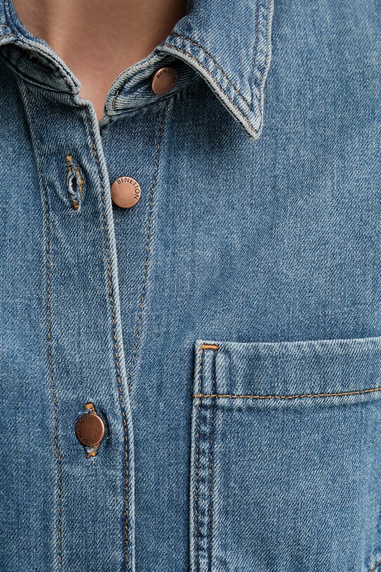 United Colors of Benetton koszula jeansowa 5WDMDQ0C5 niebieski