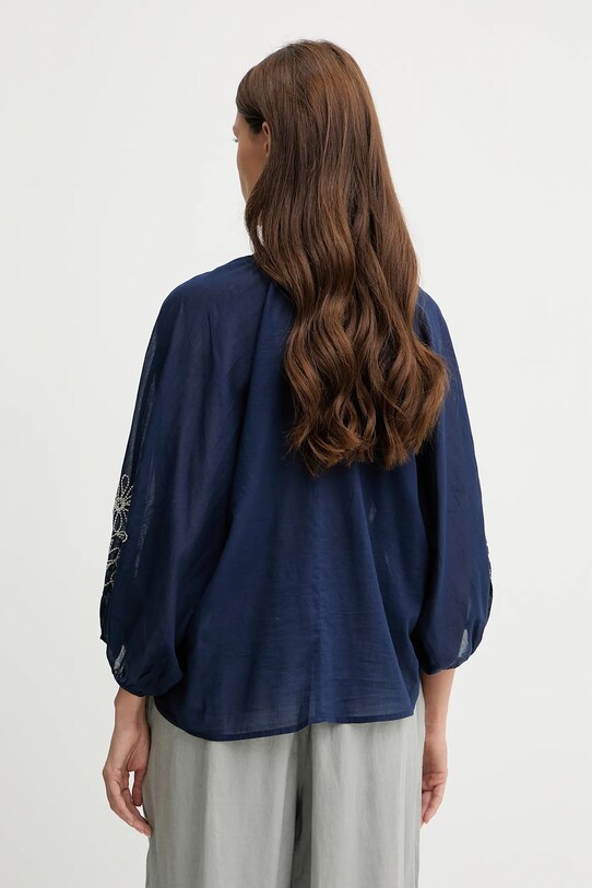 Îmbrăcăminte United Colors of Benetton cămașă din bumbac 5VZCDQ0BN bleumarin