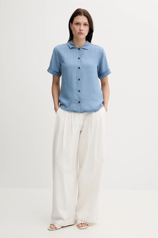 United Colors of Benetton cămașă 5KHNDQ0BW albastru SS25