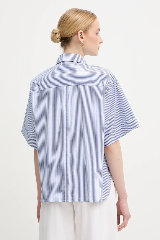 Ρούχα Πουκάμισο United Colors of Benetton 5SZRDQ0C0 σκούρο μπλε