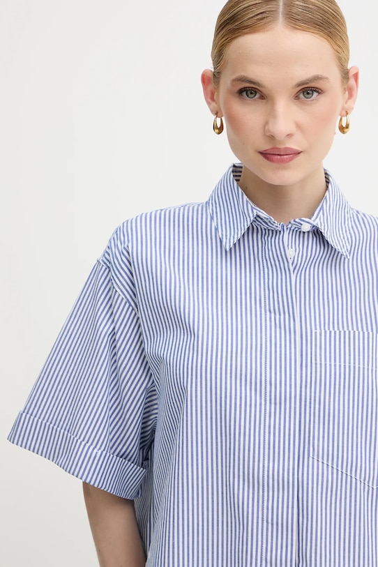Πουκάμισο United Colors of Benetton σκούρο μπλε 5SZRDQ0C0