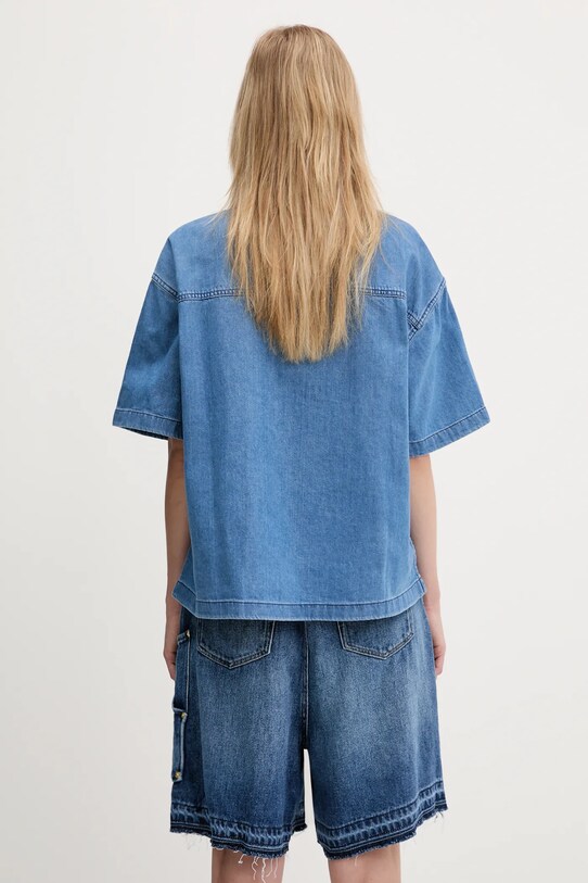 Oblečenie Rifľová košeľa Carhartt WIP S/S Lovilia Shirt I034558.106 modrá