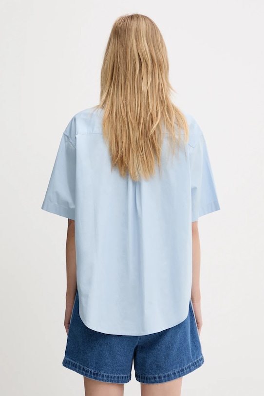 Одежда Хлопковая рубашка Carhartt WIP S/S Jaxon Shirt I033080.2QBXX голубой