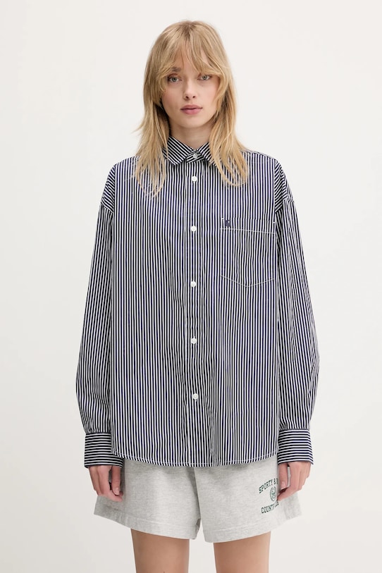 Carhartt WIP cămașă din bumbac L/S Arvin Shirt cu modele bleumarin I034560.2XXXX