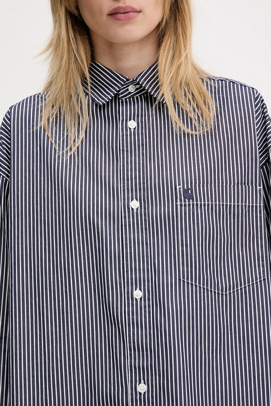 Carhartt WIP cămașă din bumbac L/S Arvin Shirt bleumarin I034560.2XXXX