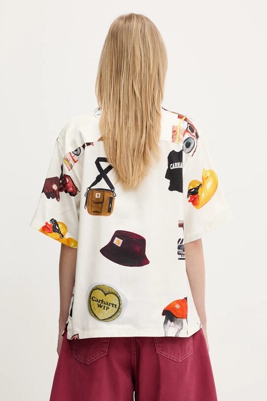 Îmbrăcăminte Carhartt WIP cămașă S/S Jacob Rochester Shirt I034551.2UKXX bej