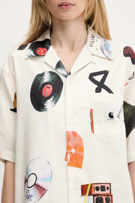 Carhartt WIP cămașă S/S Jacob Rochester Shirt bej I034551.2UKXX