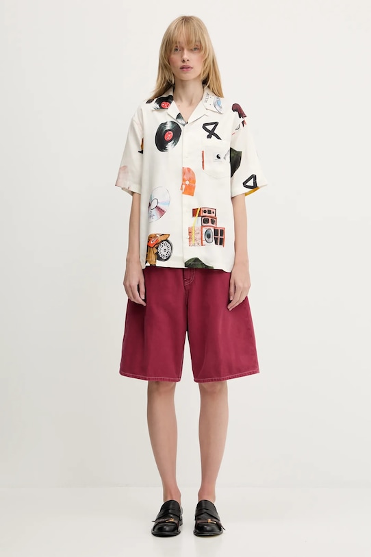 Carhartt WIP cămașă S/S Jacob Rochester Shirt I034551.2UKXX bej