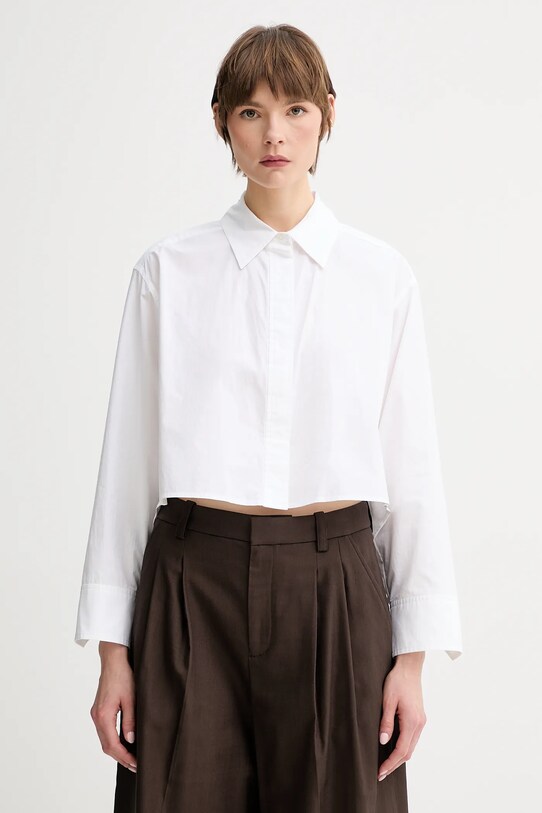 A.L.C. camicia in cotone Maude corta bianco 5TOPS01848