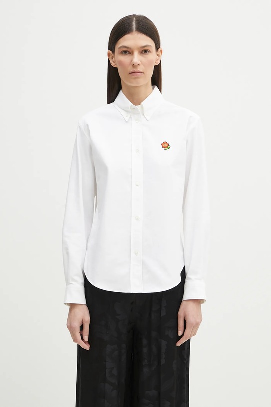 Kenzo cămașă din bumbac lung alb FF52CH2649LO.01