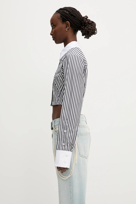 Sportmax koszula bawełniana Abano 2512111022600 czarny SS25
