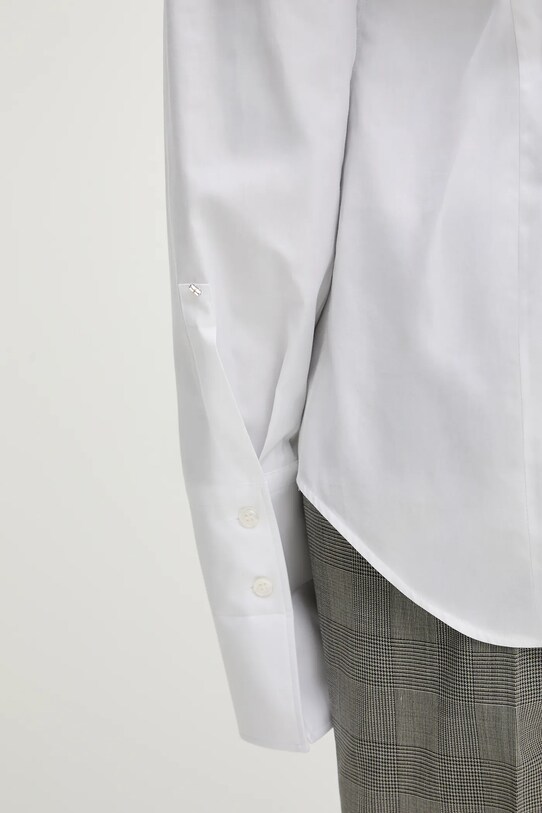 Хлопковая рубашка Sportmax Cobea белый 2512191011600