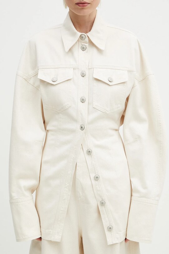 Sportmax camicia in cotone Biblios beige 2512191015600