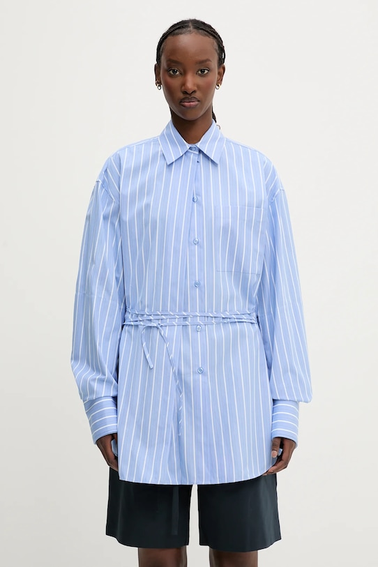 Bavlněná košile Sportmax Firma relaxed modrá 2512191051600