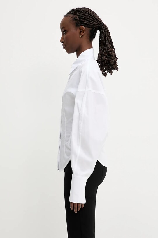 Βαμβακερό πουκάμισο Sportmax Nelson 2512191061600 λευκό SS25