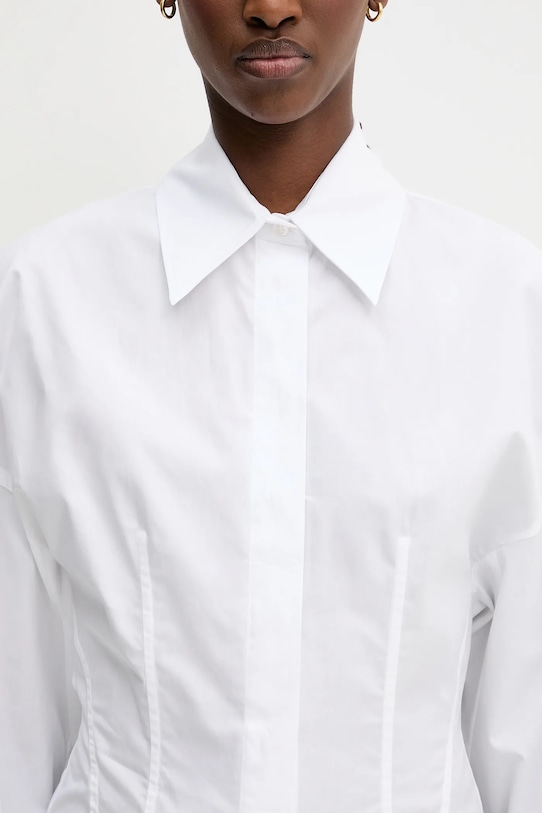 Βαμβακερό πουκάμισο Sportmax Nelson λευκό 2512191061600