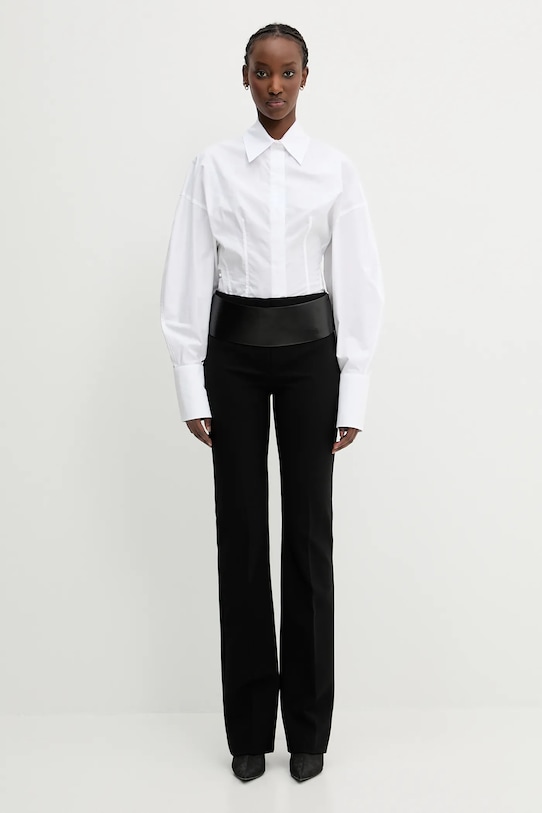 Βαμβακερό πουκάμισο Sportmax Nelson 2512191061600 λευκό